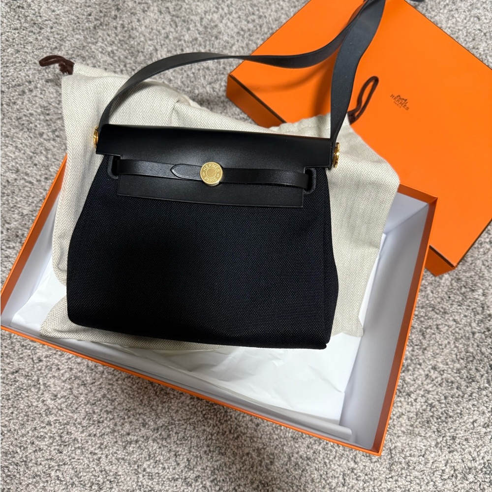 Hermes Mini Herbag 20 black w ghw